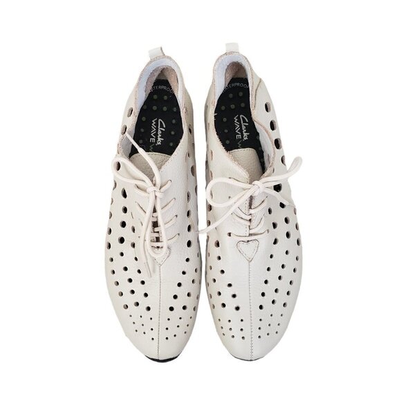 Litfoot Taupe Perforated Leather Lace Up Loafers Walking Shoes - Picture 4 of 11